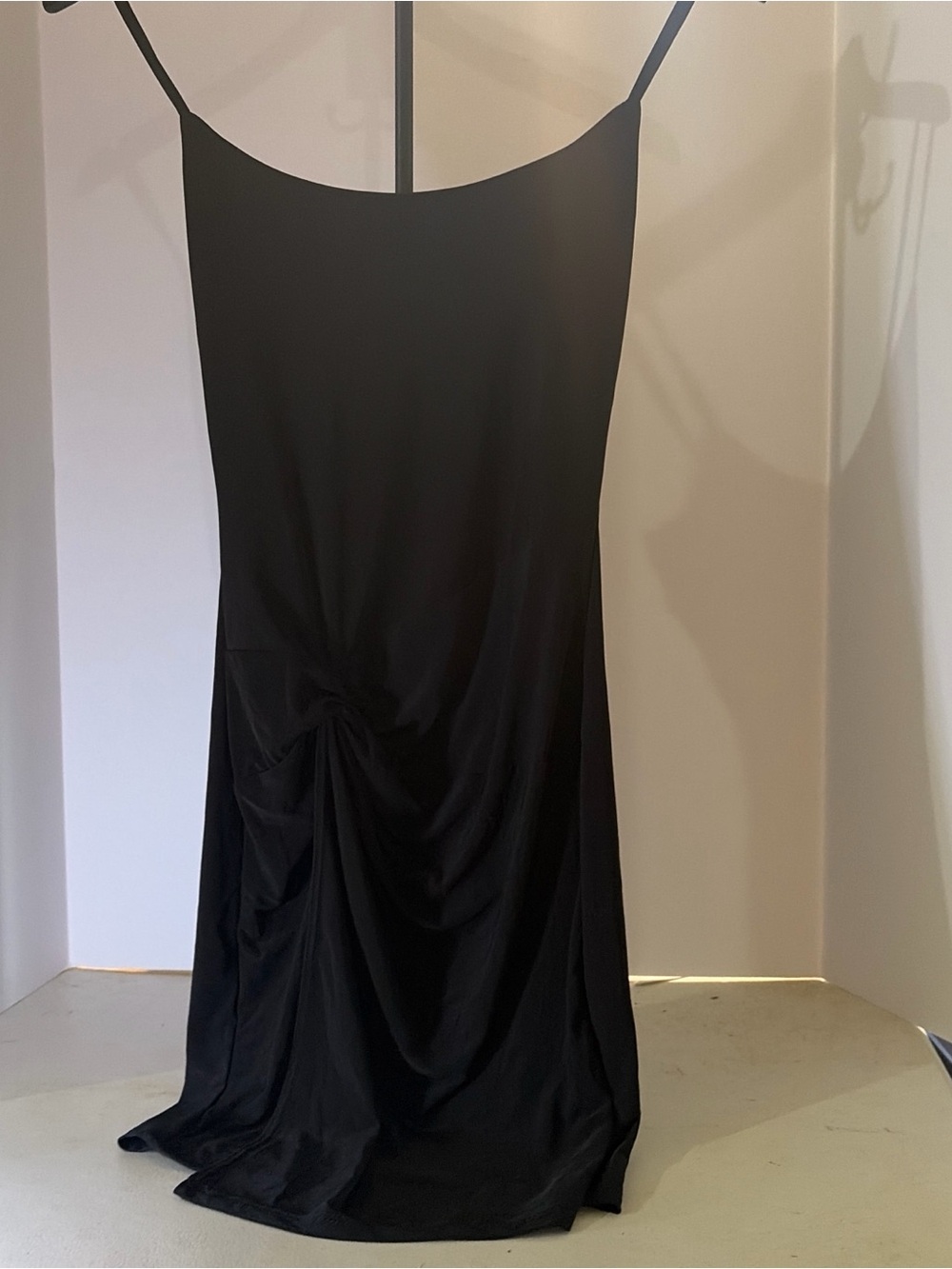PrettyLittleThing Black Maxi Slip Skirt with Side Twist